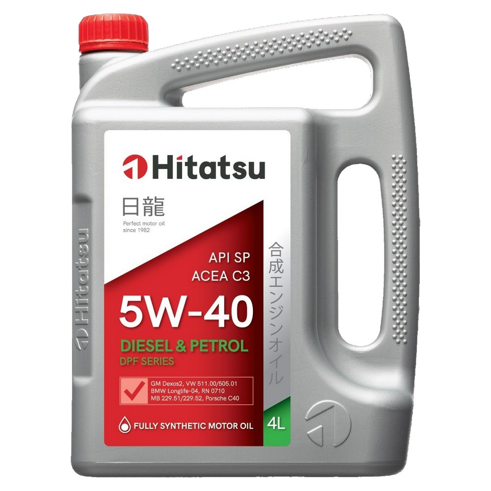 Масло моторное  5W40 (4 л) синтетика API SP ACEA C3 MB 229.51/229.52; BMW LL-04; VW511.00/505.01; RN700/710; Porsche A40