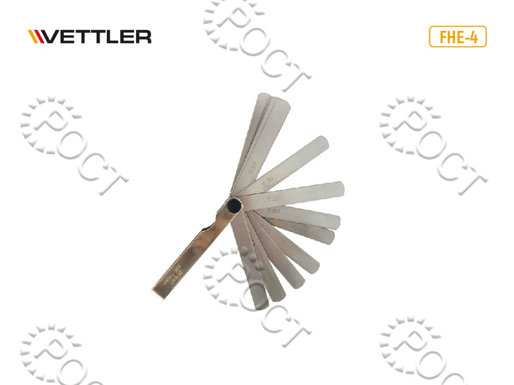 Щупы измерительные набор FHE-4 /100мм/20листов (0.05-1.0мм) VETTLER