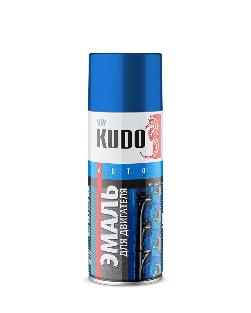 Краска-спрей KUDO для двигателя черная (520мл)