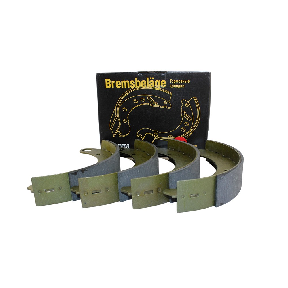 Колодка тормоза заднего Г-3110 (к-т 4 шт.) 2 коротких 2 длинных (24-3502090-91) (19196)