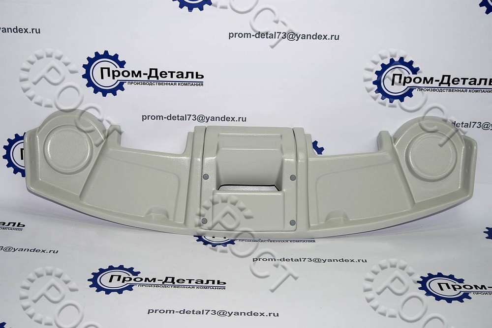 Полка верхняя под магнитолу и колонки УАЗ-3741, 3909, 3962, 452, пластик цвет "серый"