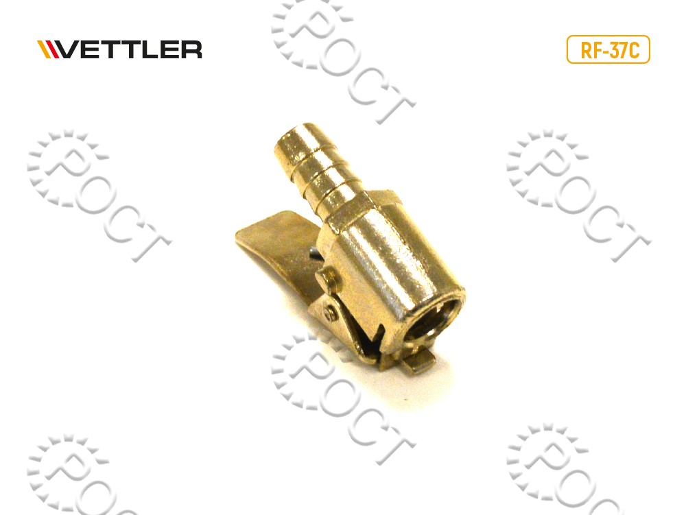 Наконечник насоса подкачки быстросъёмный 1/4"длина 37 мм цвет хром VETTLER