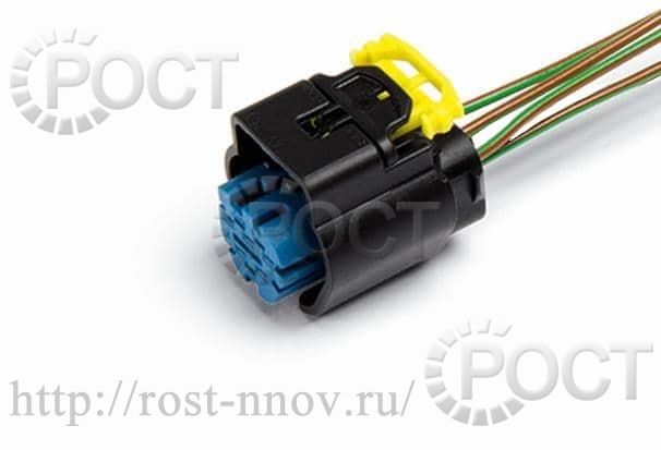 Колодка жгута бензонасоса, датчика кислорода ВАЗ-2108-12, 2121, 2123 (штырьевой) c проводами (уп-ка 10шт.) CARGEN