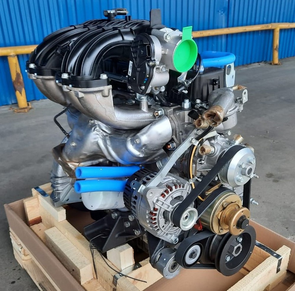 Двигатель УМЗ-A274 "EvoTech 2.7" (Г-А21R22 Г-ль Next) Евро-4 (с теплообменником, без датчика фазы) с генератором GХ028, чугунный блок