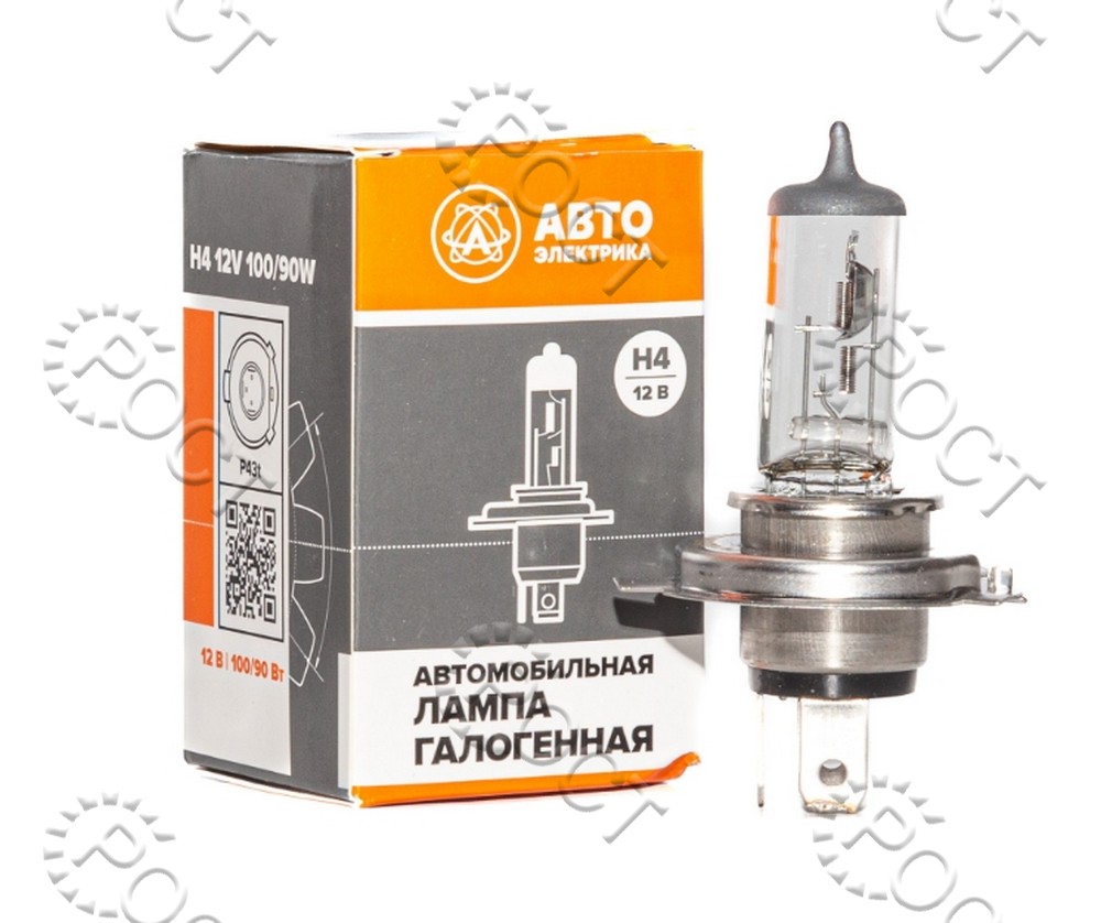 Лампа галогеновая H4 12V 100/90W P43t