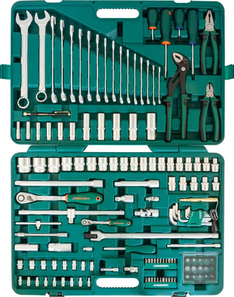 Набор инструмента (142 предмета) 1/4"-1/2" Jonnesway (S04H524142S)