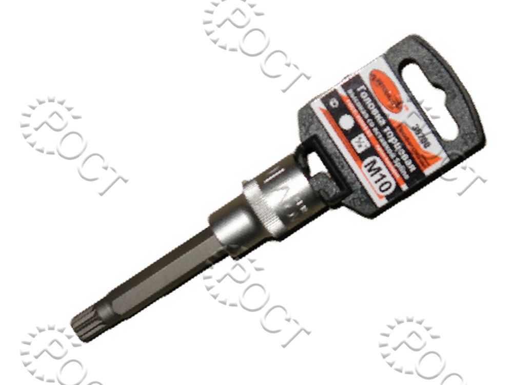 Головка торцевая  SPLINE М10 (1/2") 100 мм со вставкой АвтоDело "Professional"