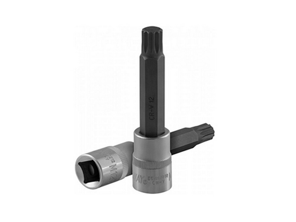 Головка торцевая со вставкой SPLINE M12 (1/2") L=100 мм JONNESWAY (S64H4212)