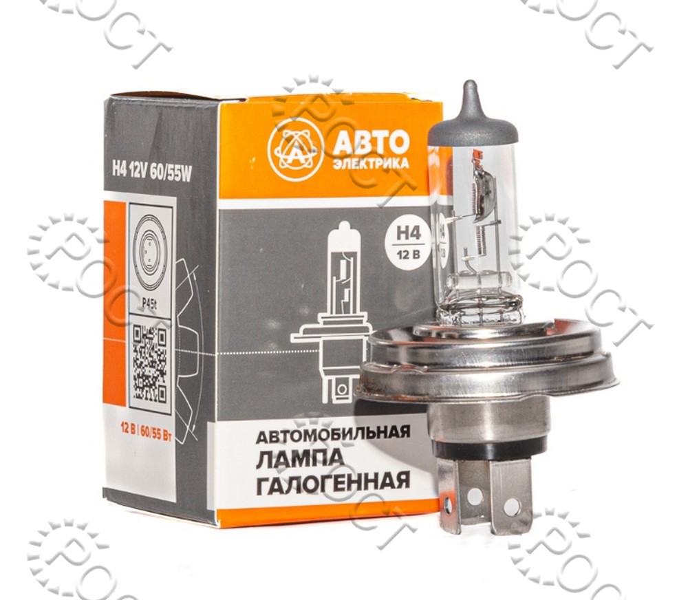 Лампа галогеновая H4 12V  60/55W Р45t