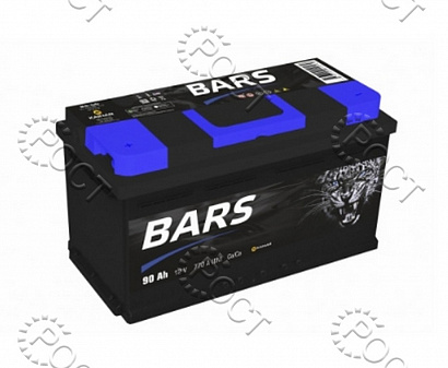 Аккумулятор  90 "BARS SILVER" прямая полярность (373*175*190) пусковой ток 720А