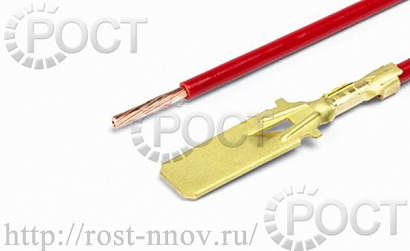 Контакт штыревой серии 6.3 (с фиксацией) обжатый проводом (мин. уп-ка 10шт.) CARGEN