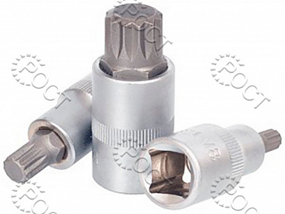 Головка торцевая  SPLINE М14 (1/2")  55 мм со вставкой АвтоDело (39514)