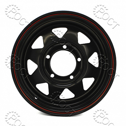 Диск колеса УАЗ (R16) стальной 16x8 6x139.7 CB110 ET-25 черный