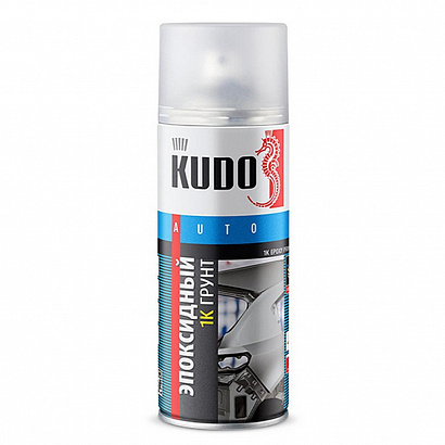 Грунт-спрей KUDO 1К эпоксидный, серый (520мл) для точечного ремонта (KU-2403)