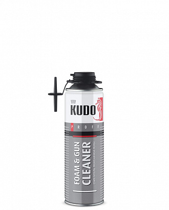 Очиститель пены монтажной KUDO (650 мл) серия PROFF (незатвердевшей) (KUPP06C)