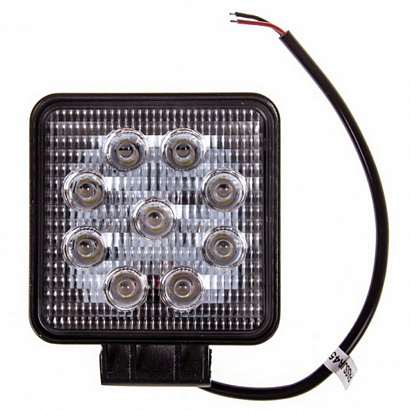 Фара противотуманная SKYWAY OFF ROAD 105*105мм квадратная 12V/24V 27W 6000К 9 диодов Ближний свет