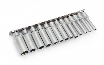 Набор головок  1/4"  6-гранных (13 предметов) ( 4-14 мм) удлиненные 40/20