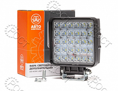 Фара светодиодная дополнительная (30 LED) направленный свет (квадратная 110*65*140) крепление по центру (90Вт, 12/24В)