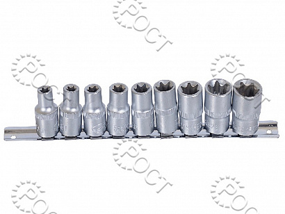 Набор головок TORX 1/2" (9 предм. Е10-Е24)  АвтоDело (39839)